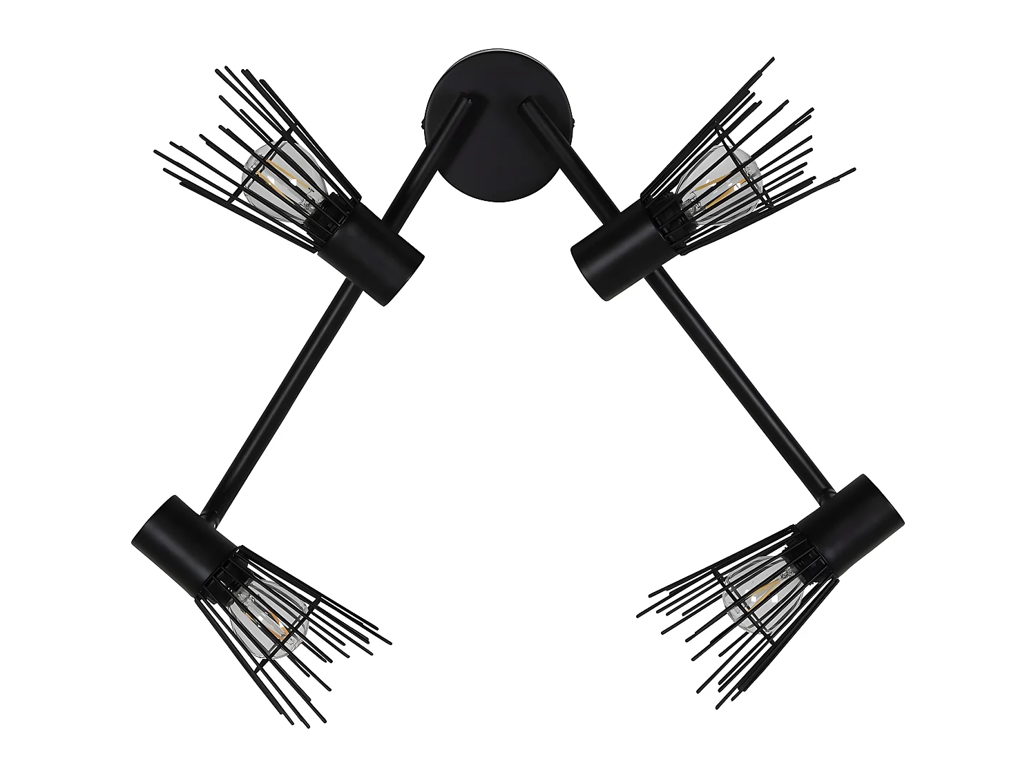 Applique Murale 4 Spots "Pico" 70cm Noir