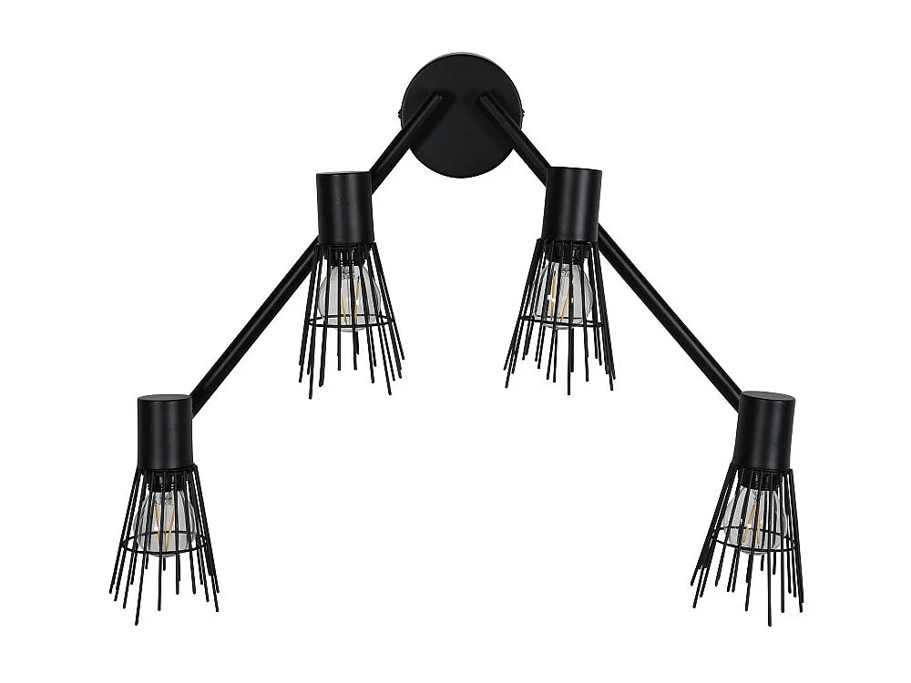 Applique Murale 4 Spots "Pico" 70cm Noir