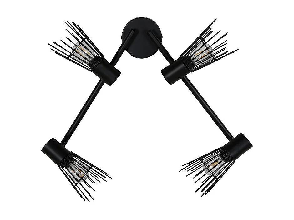 Applique Murale 4 Spots "Pico" 70cm Noir