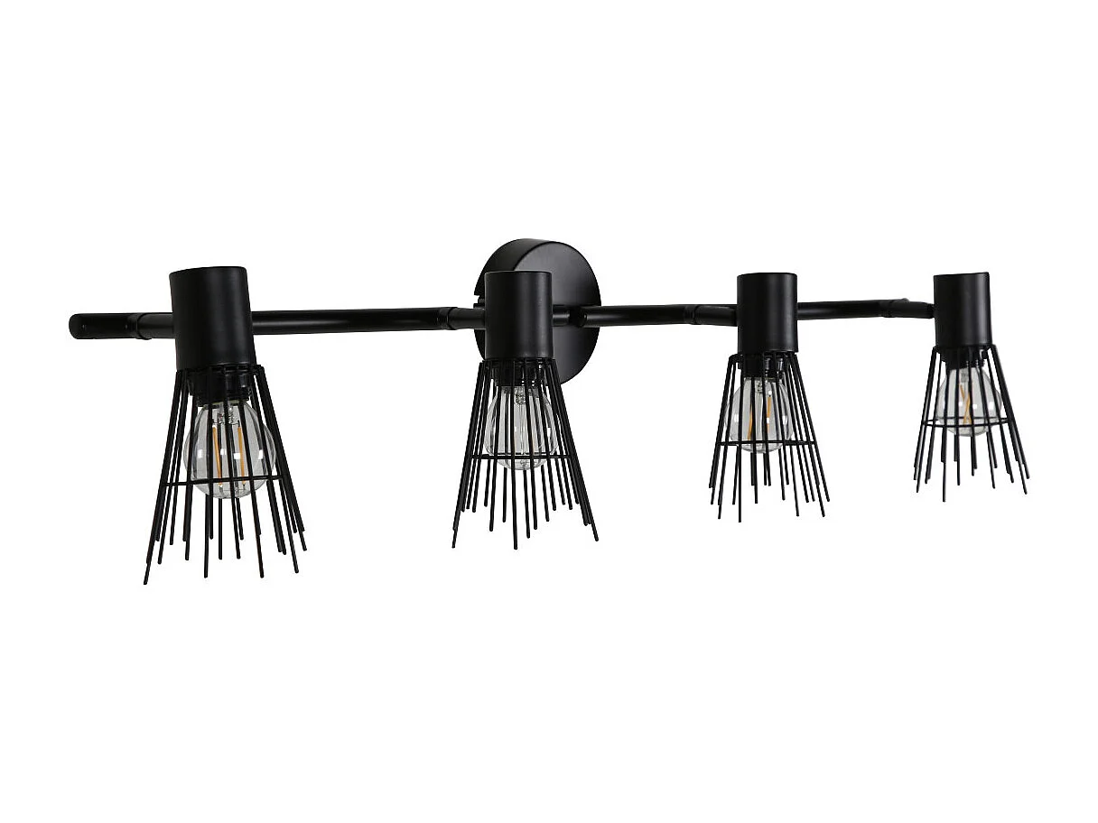 Applique Murale 4 Spots "Pico" 70cm Noir