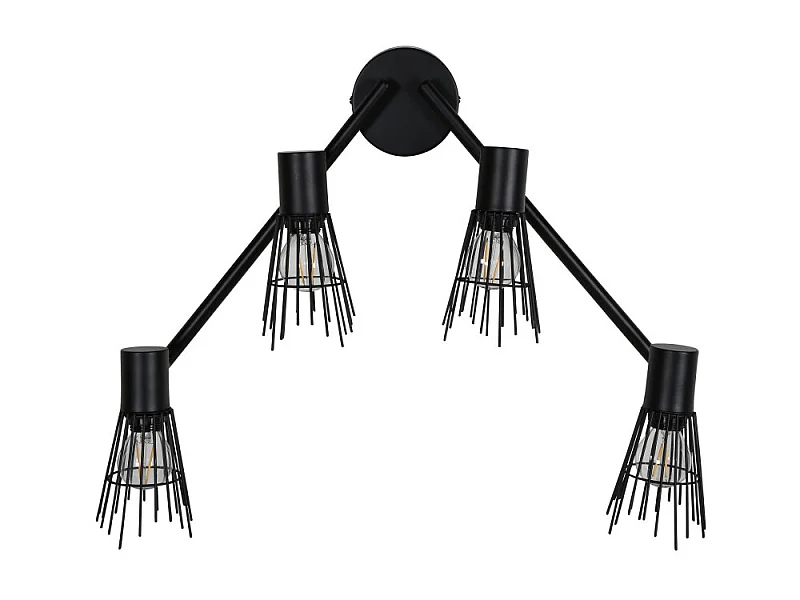 Pico verlichting wandlamp 70x19x15cm staal zwart.