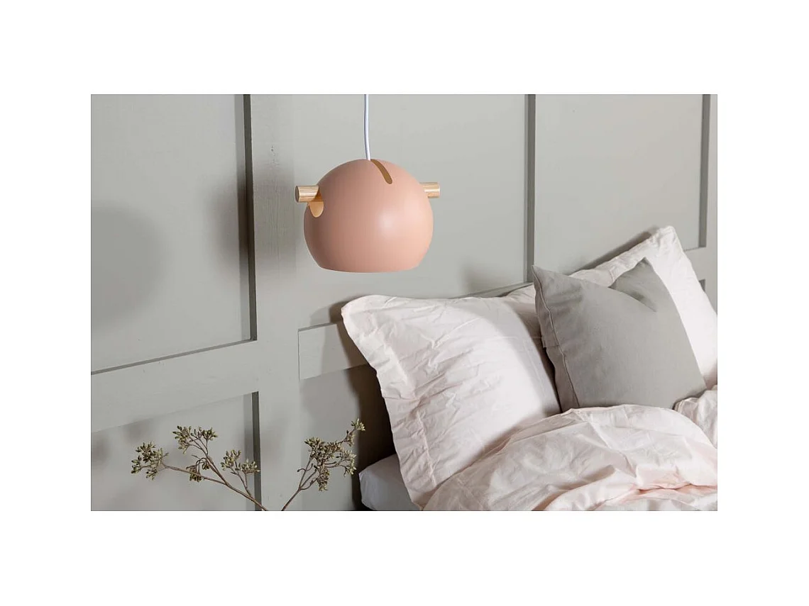 Hängeleuchte aus Stahl Tubbie altrosa 1 Schirm