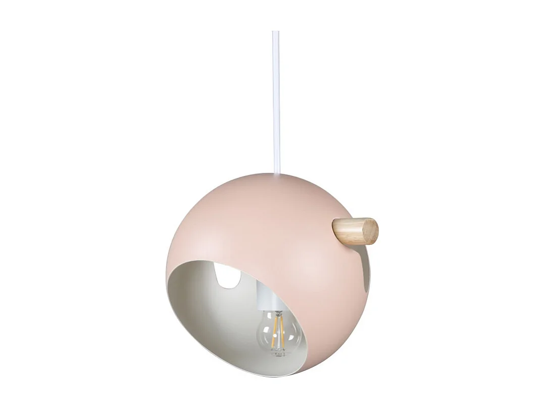 Lampe Suspension Déco "Tubbie" 23cm Rose Poudré