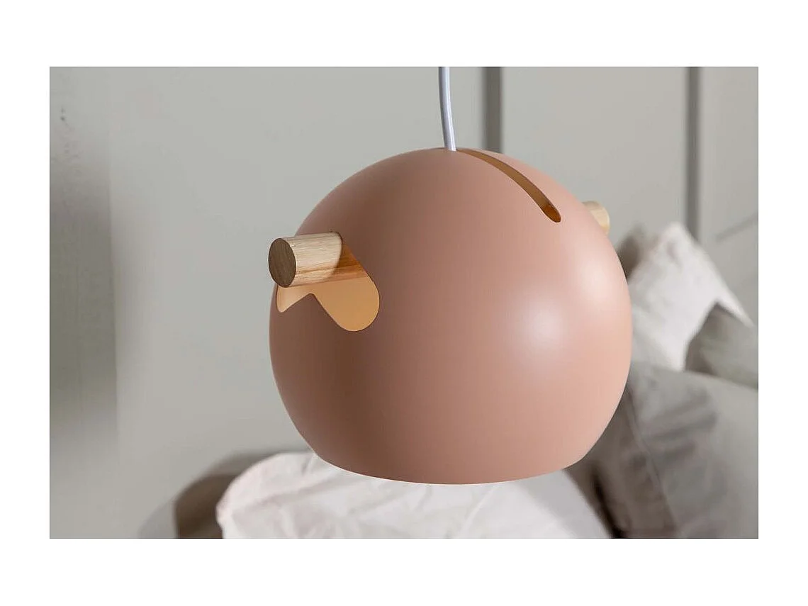 Lampe Suspension Déco "Tubbie" 23cm Rose Poudré