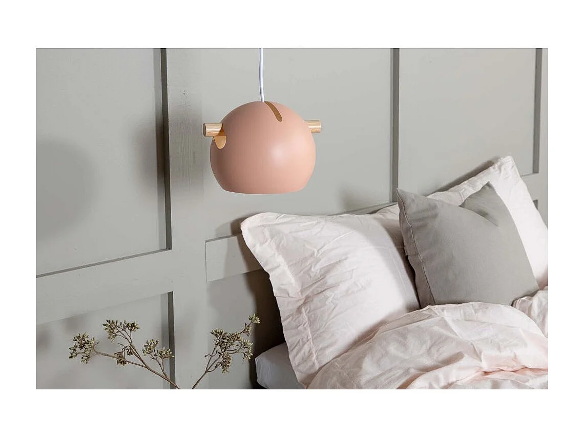 Lampe Suspension Déco "Tubbie" 23cm Rose Poudré