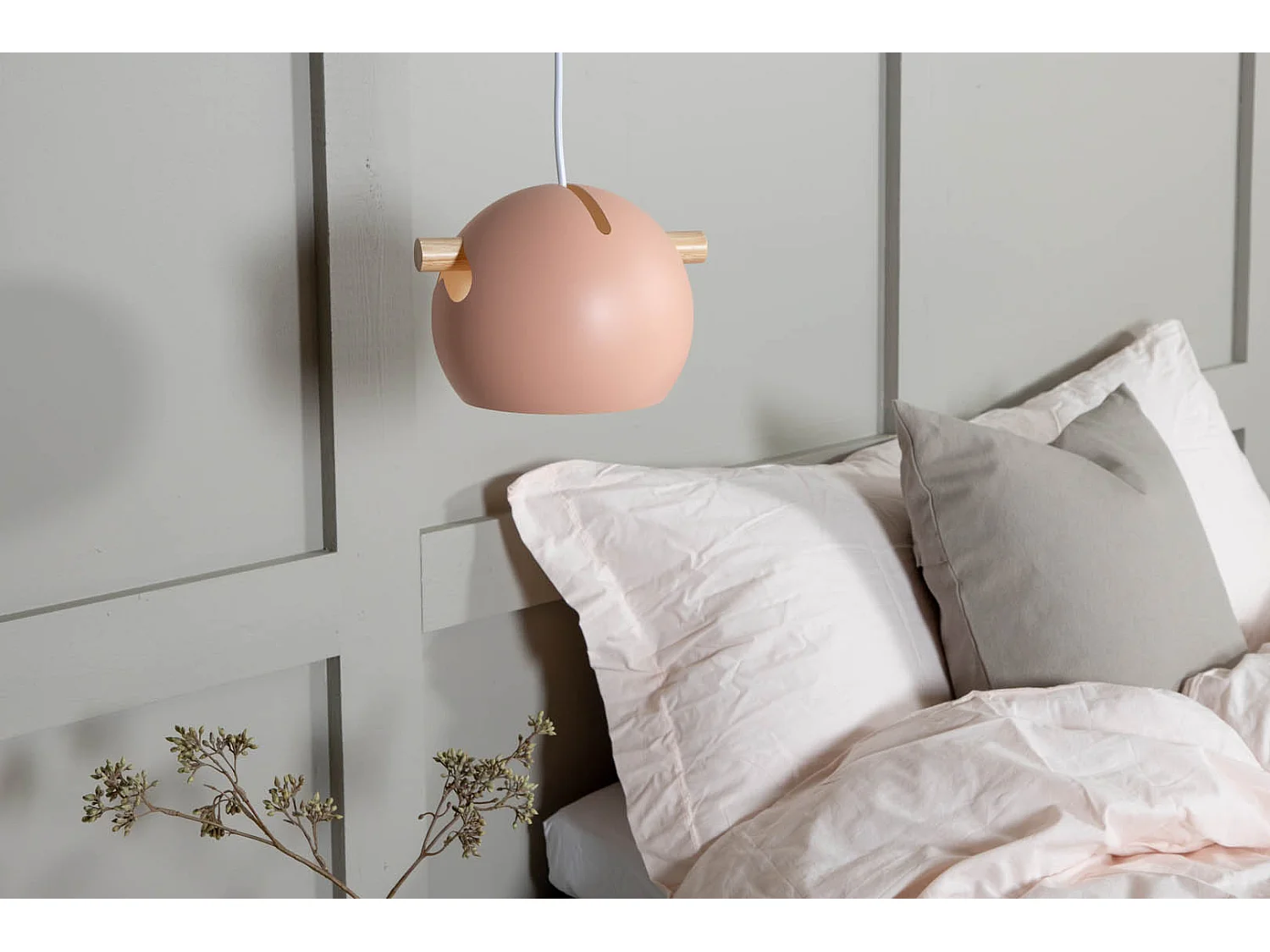 Tubbie verlichting hanglamp Ø23cm staal oudroze.