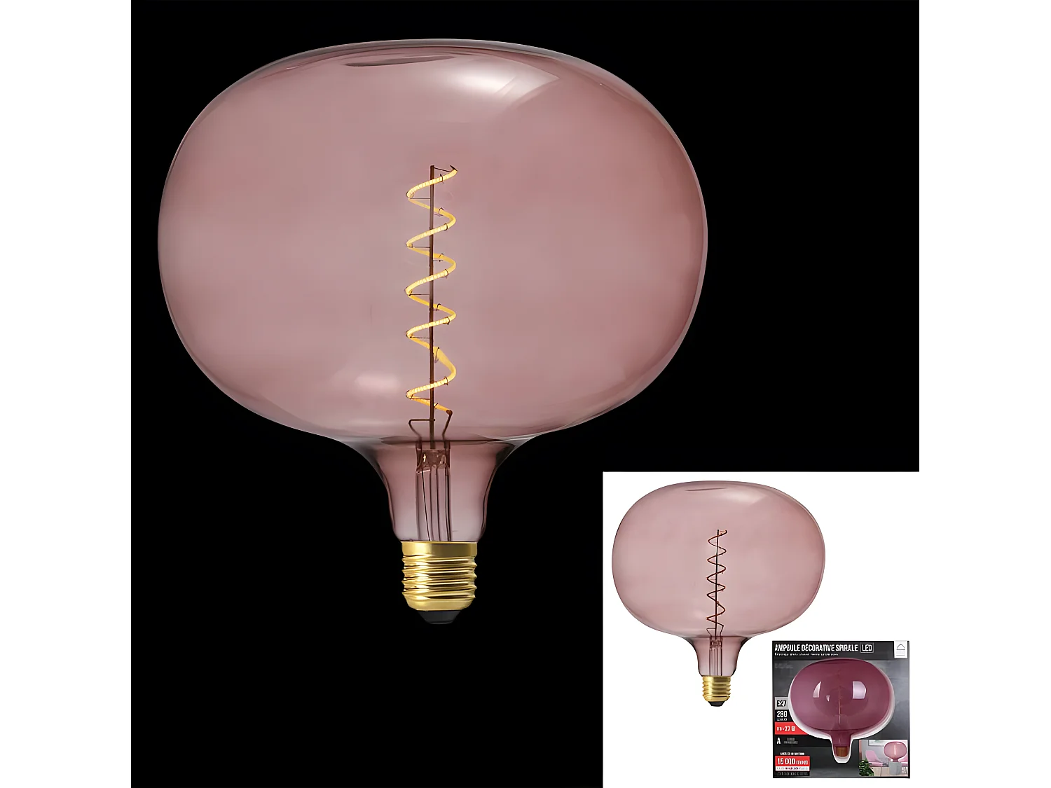 Ampoule LED vintage bulle 22 x 22.5 cm