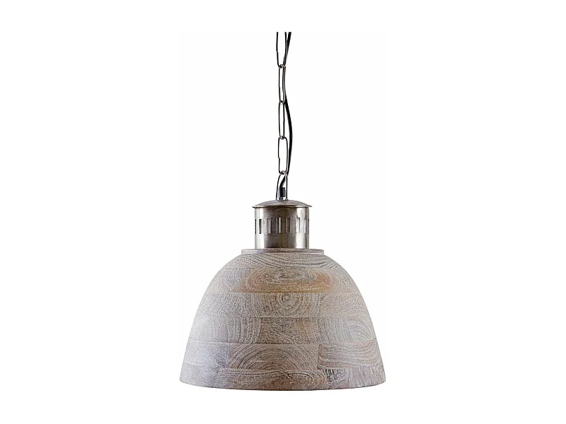 Suspension bois blanchi et métal