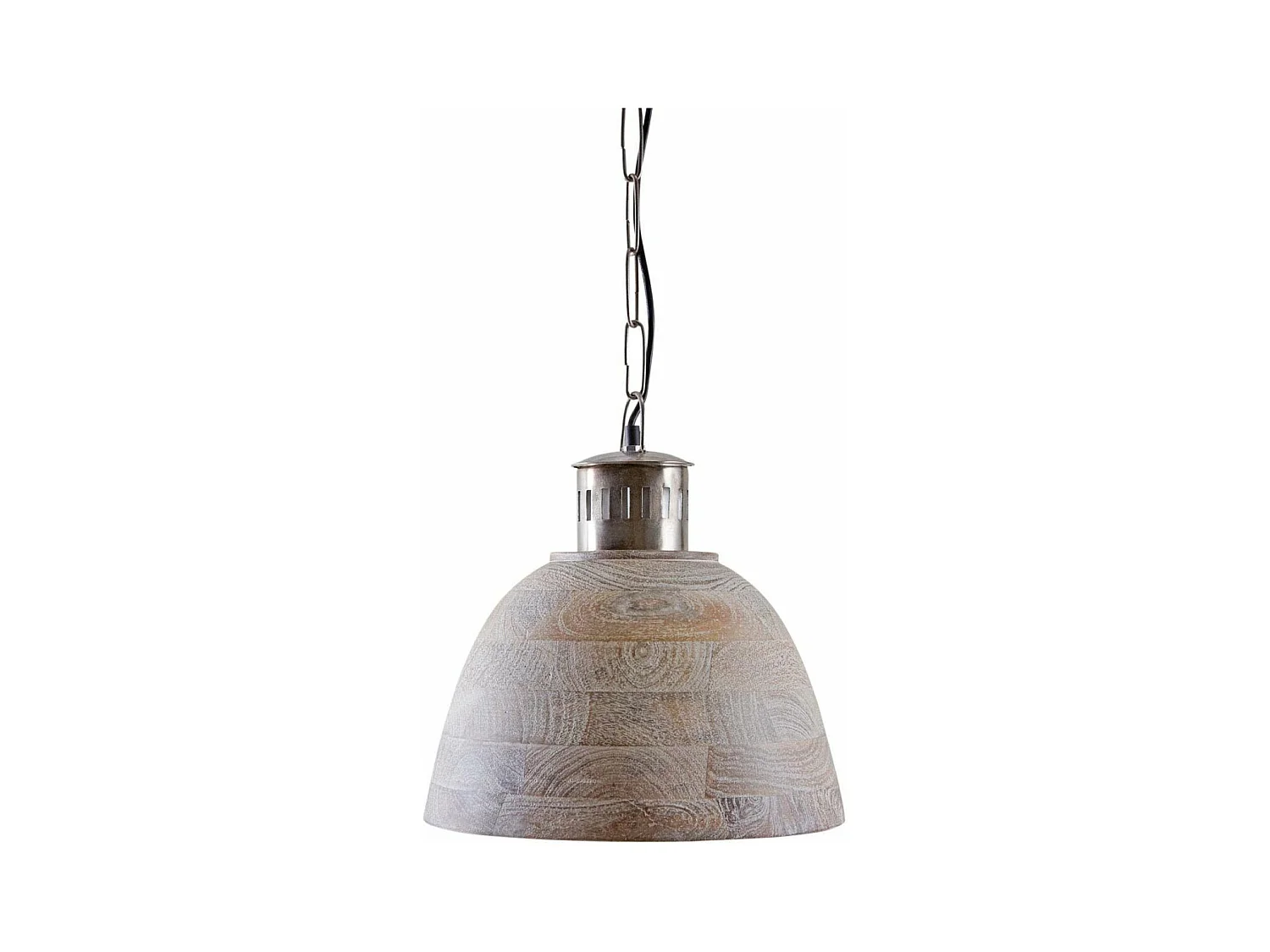 Suspension bois blanchi et métal