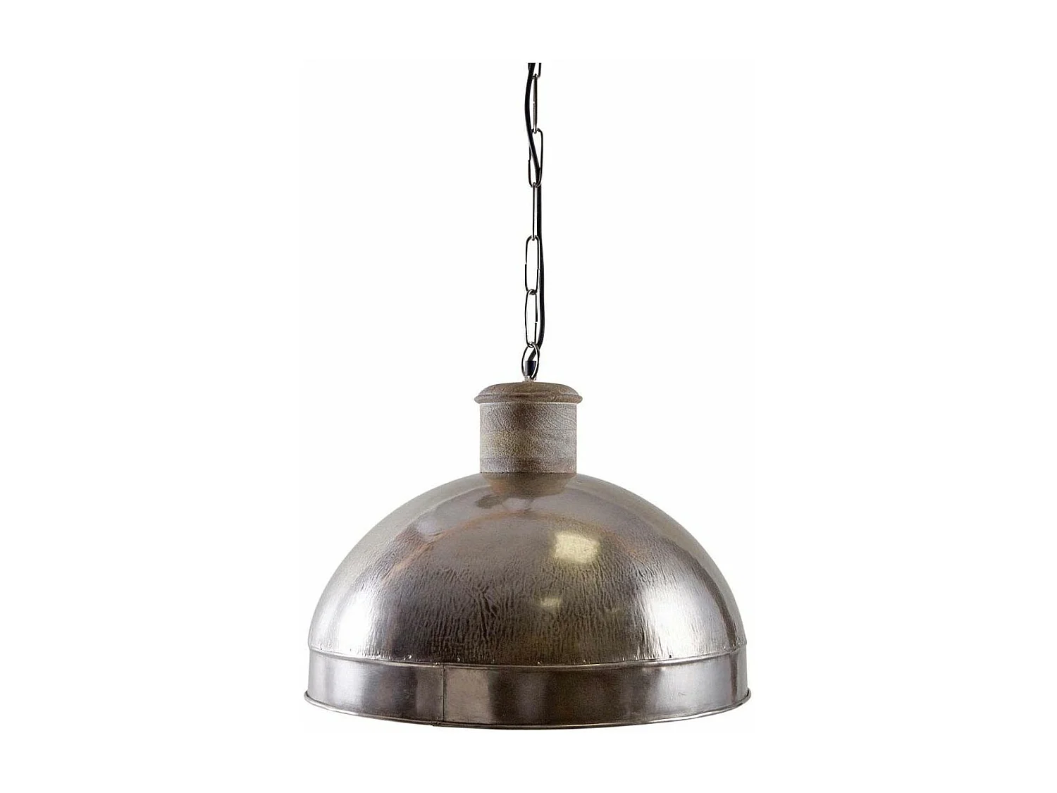 Suspension industrielle en métal et bois