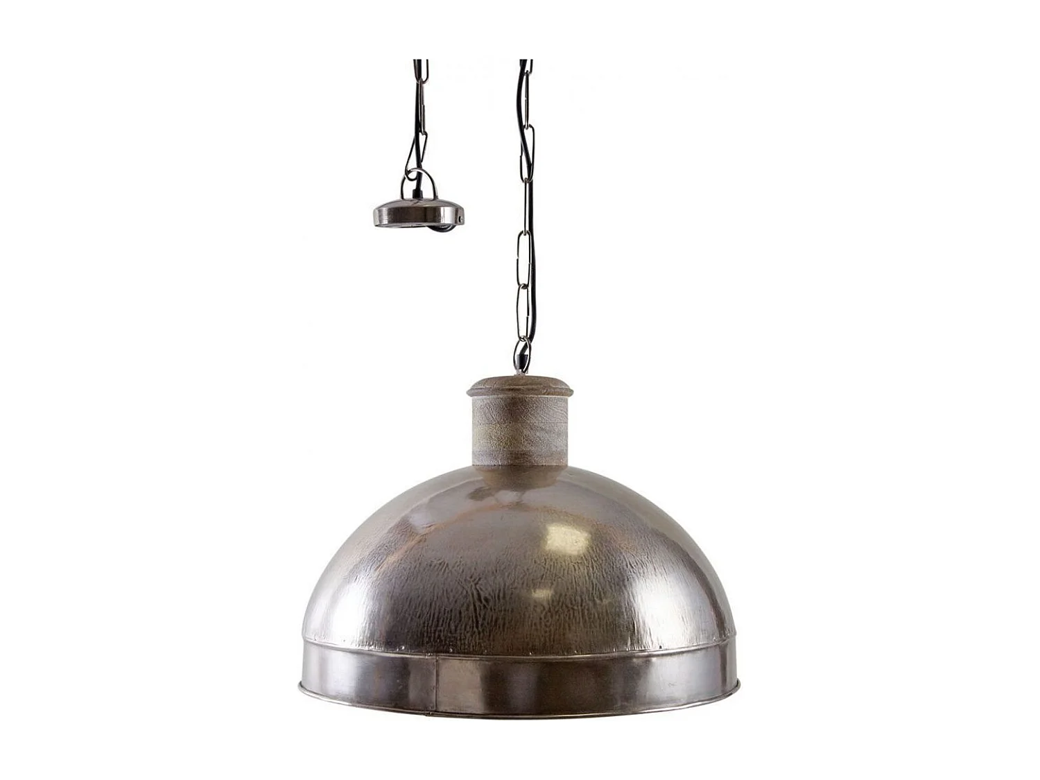 Suspension industrielle en métal et bois