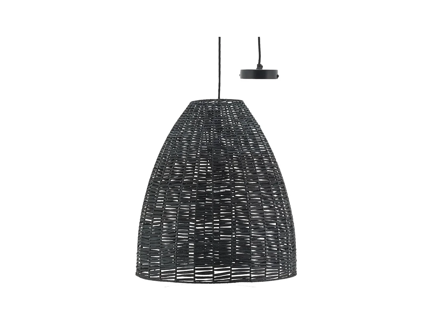 Suspension en métal et papier noir Grand modèle