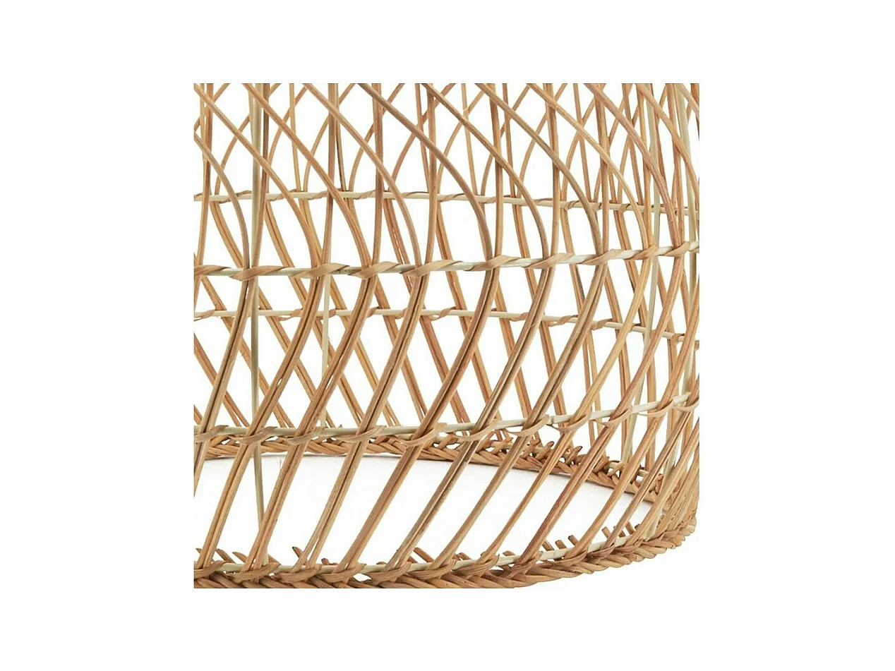 Abat-jour en rotin naturel pour suspension Rond