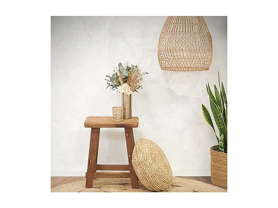 Abat-jour en rotin naturel pour suspension Ovale