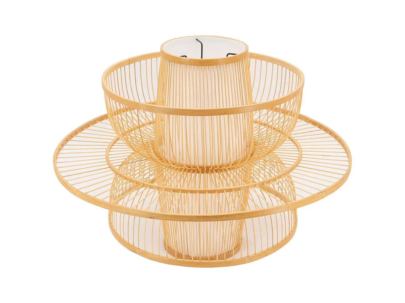 Abat-jour seul design en bambou naturel