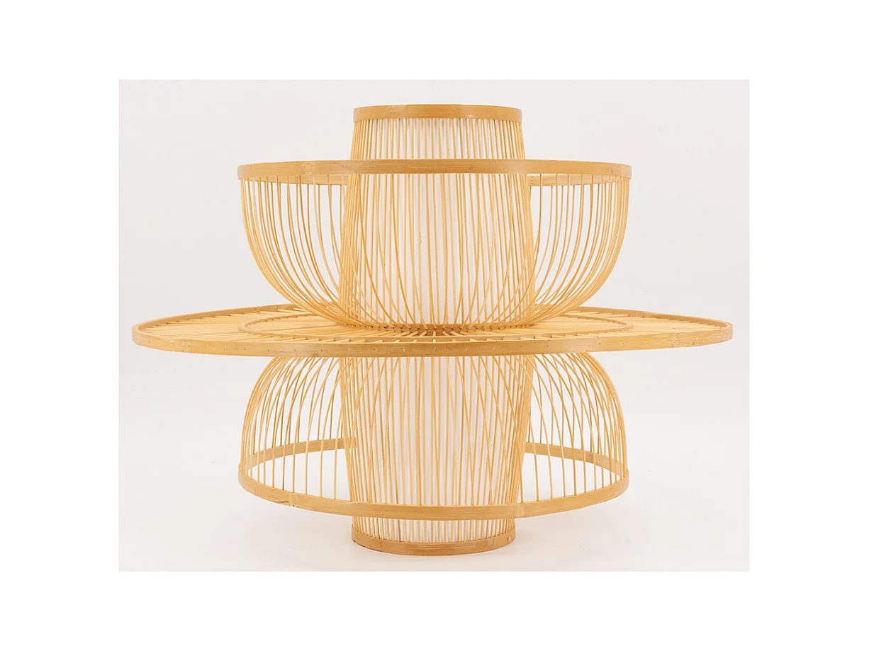 Abat-jour seul design en bambou naturel