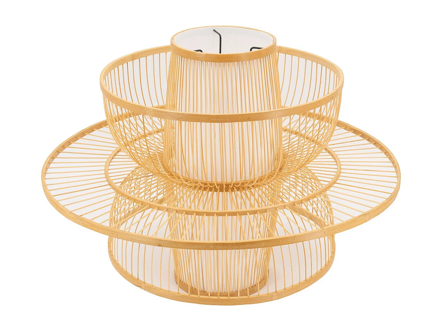 Abat-jour seul design en bambou naturel