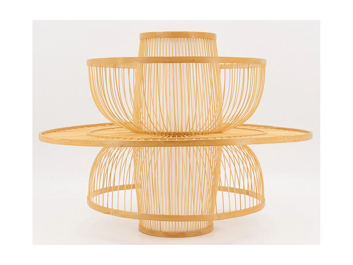 Abat-jour seul design en bambou naturel
