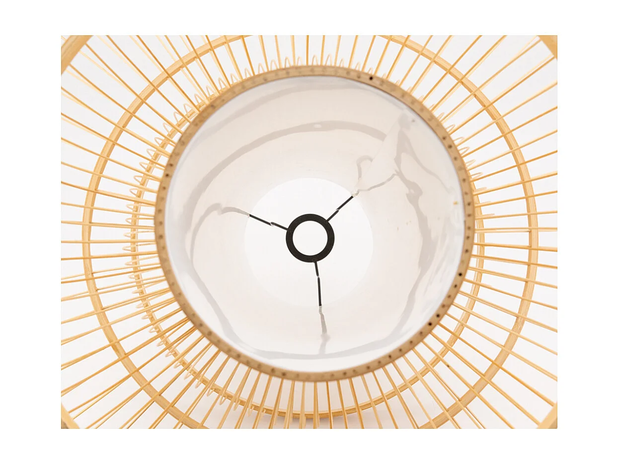 Abat-jour seul design en bambou naturel