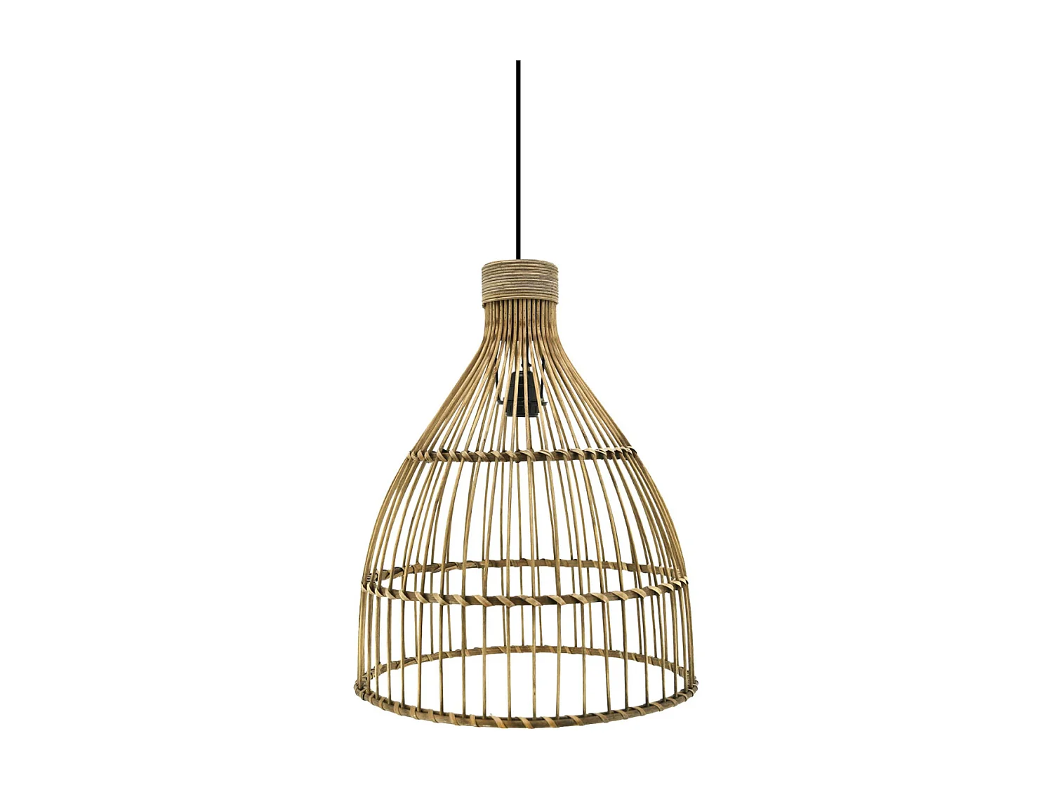 Abat-jour pour suspension en rotin naturel
