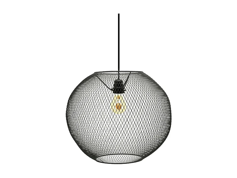 Abat-jour rond à suspendre en métal ajouré