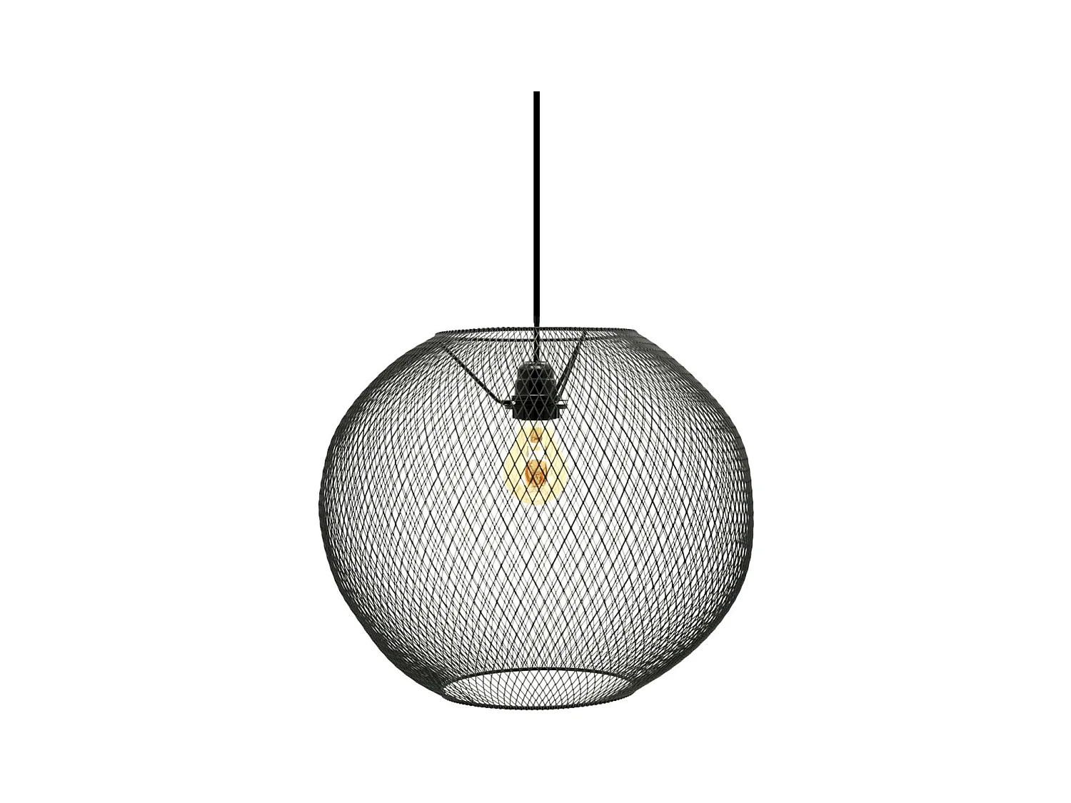 Runder Lampenschirm zum Aufhängen aus durchbrochenem Metall