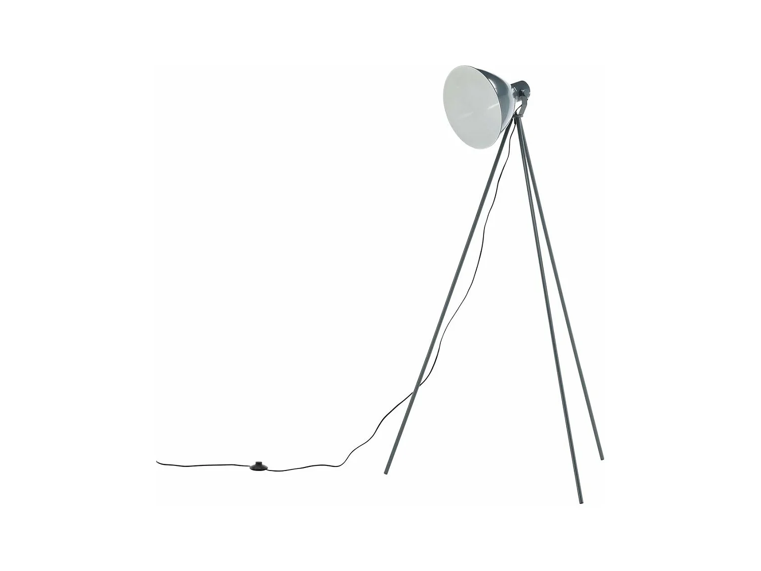 Tiv verlichting vloerlamp 73x63x139,5cm staal grijs, wit.