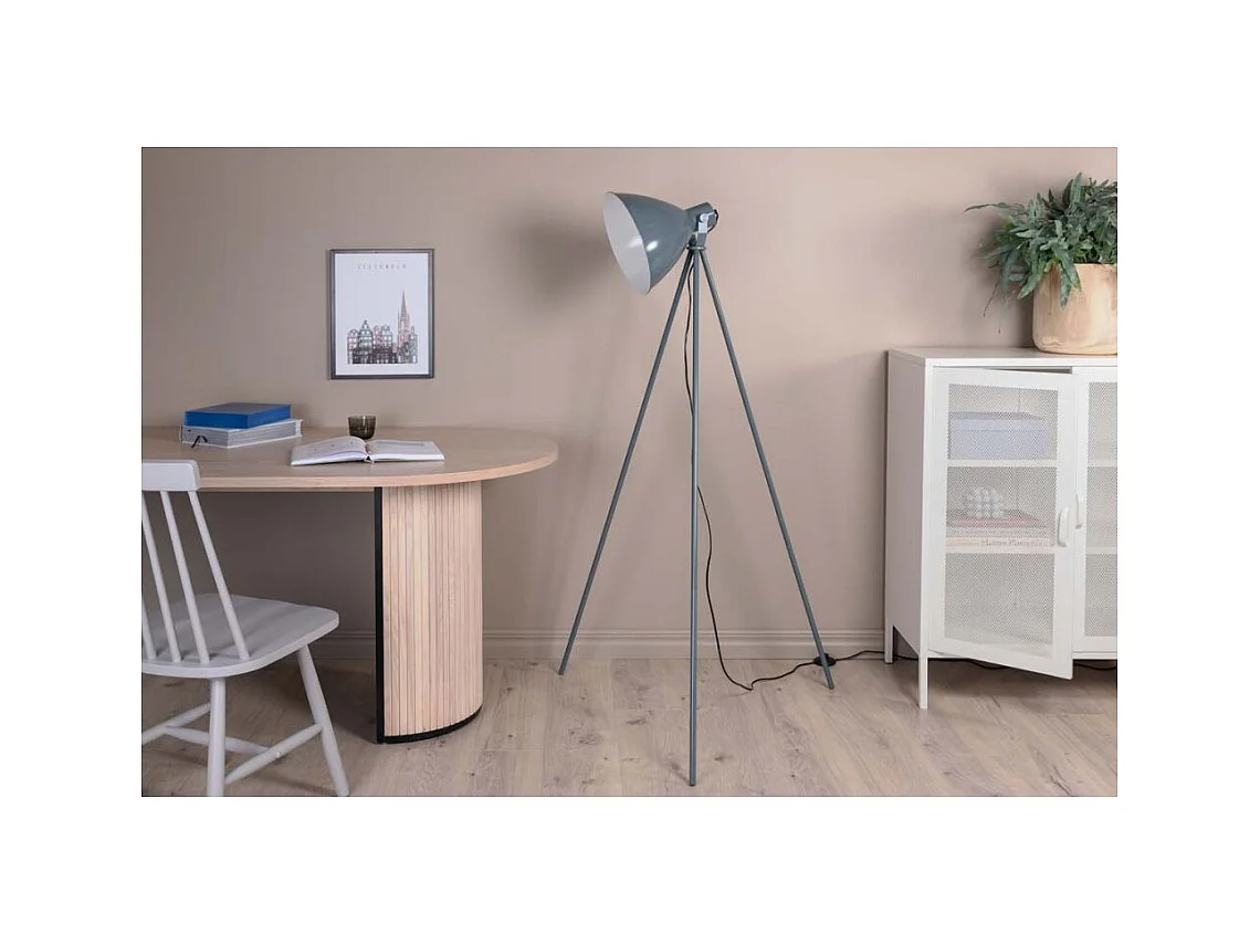 Lampadaire Trépied "Tiv" 140cm Bleu