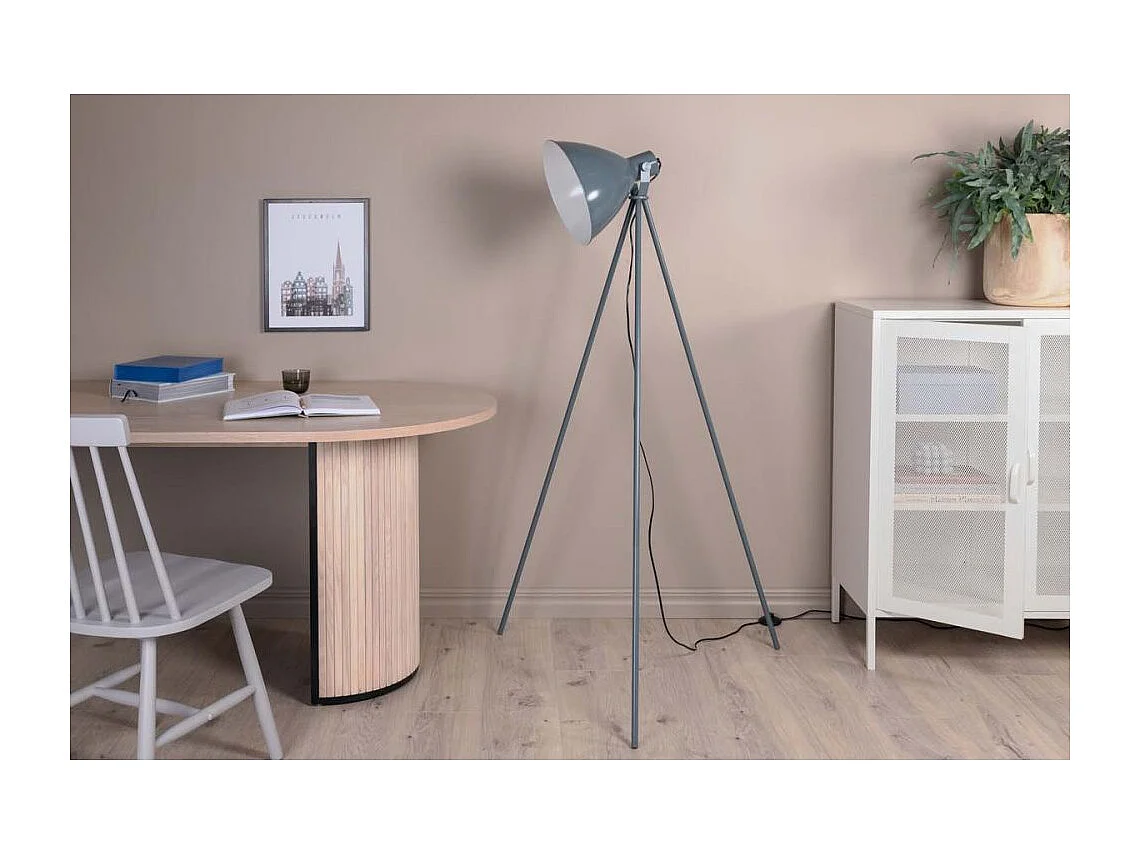 Lampadaire Trépied "Tiv" 140cm Bleu