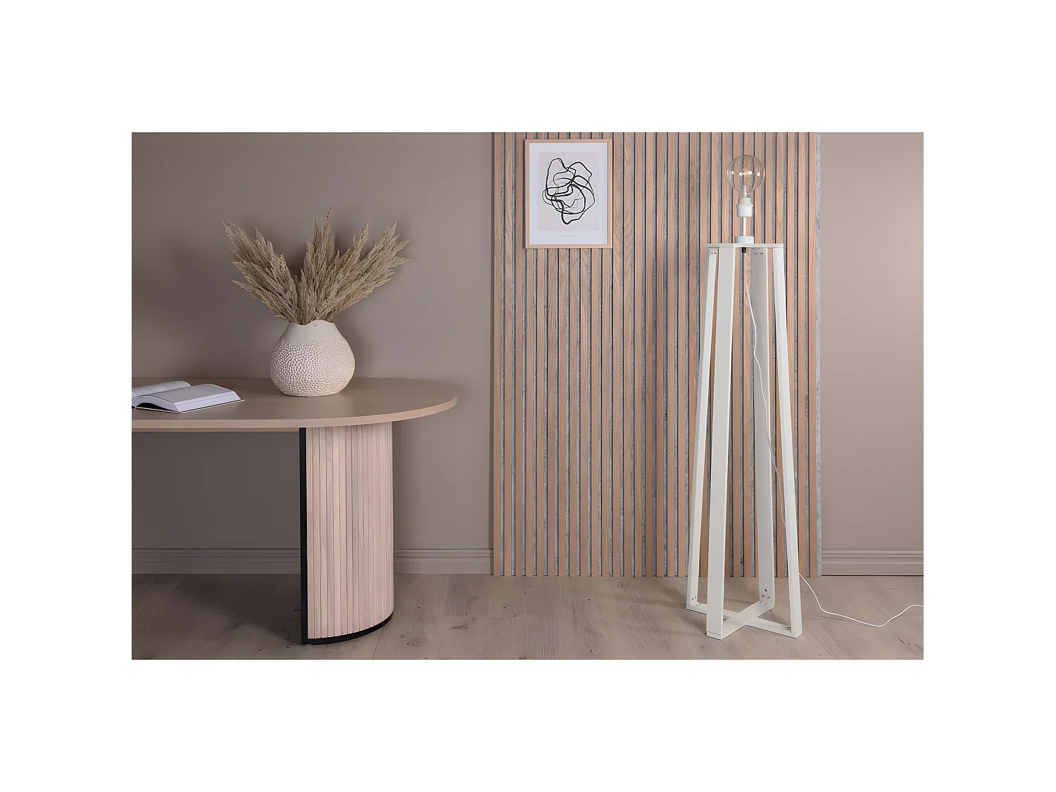 Avspark verlichting vloerlamp 41x41x137cm glas wit.