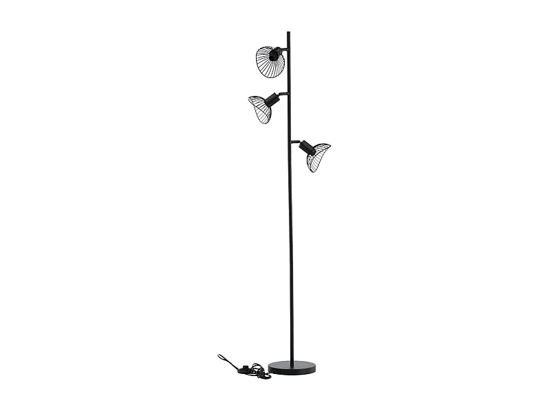 Lampadaire Design 3 Lampes "Elsa" 138cm Noir