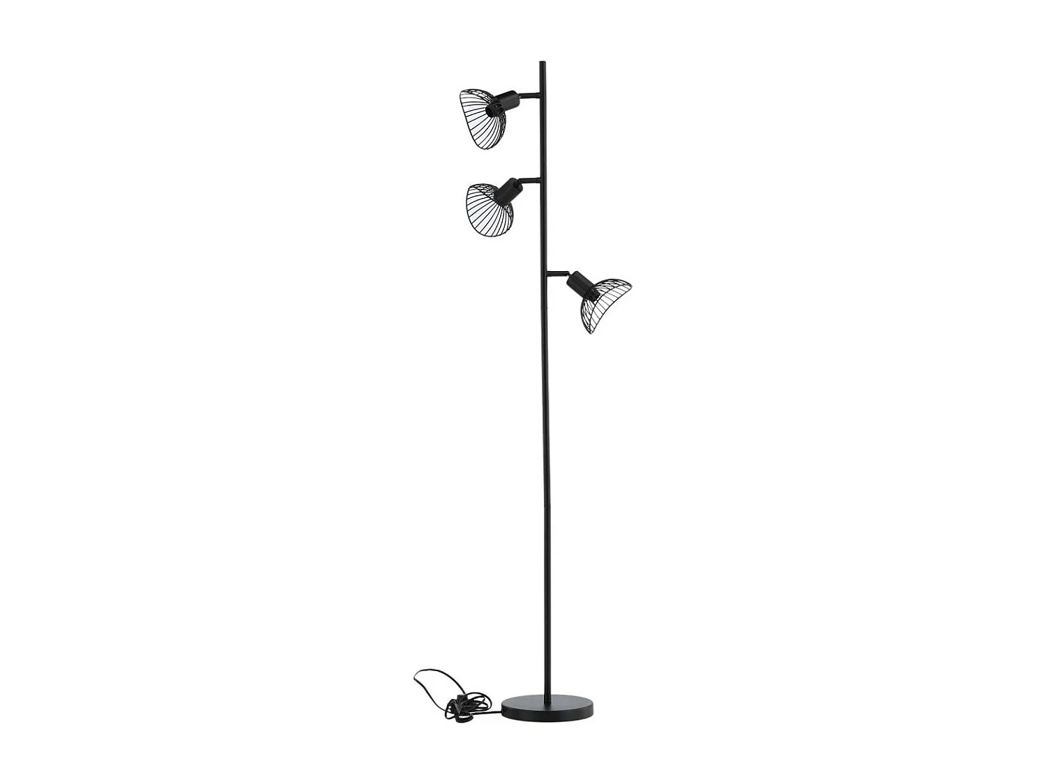 Elsa verlichting vloerlamp 29x20x138,5cm staal zwart.