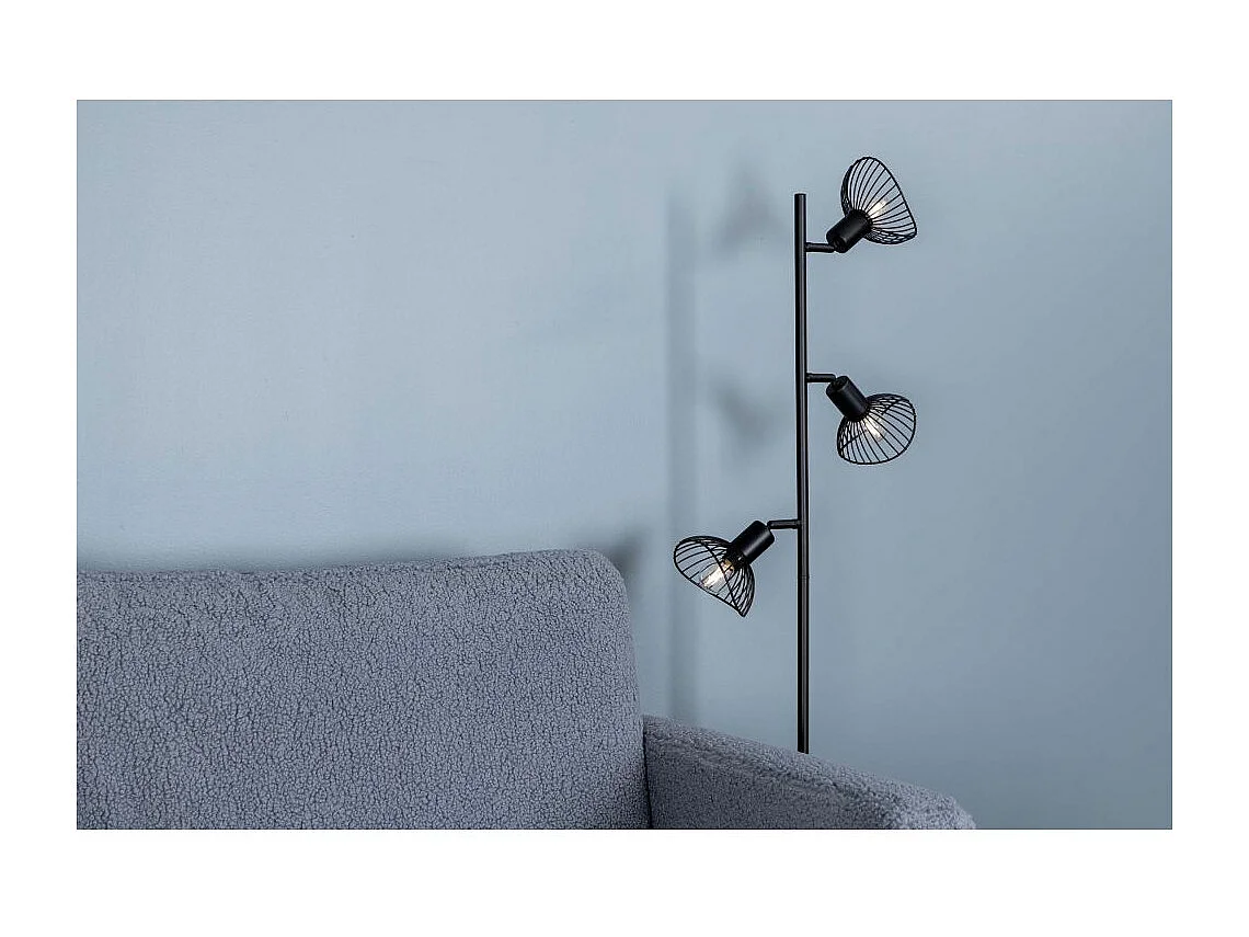 Elsa verlichting vloerlamp 29x20x138,5cm staal zwart.