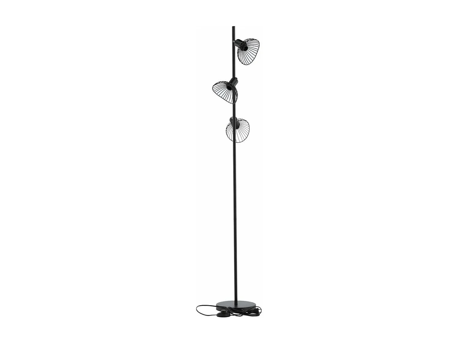 Lampadaire Design 3 Lampes "Elsa" 138cm Noir