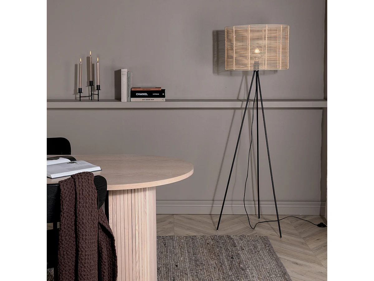 Lampadaire en Rotin "Fence" 160cm Naturel