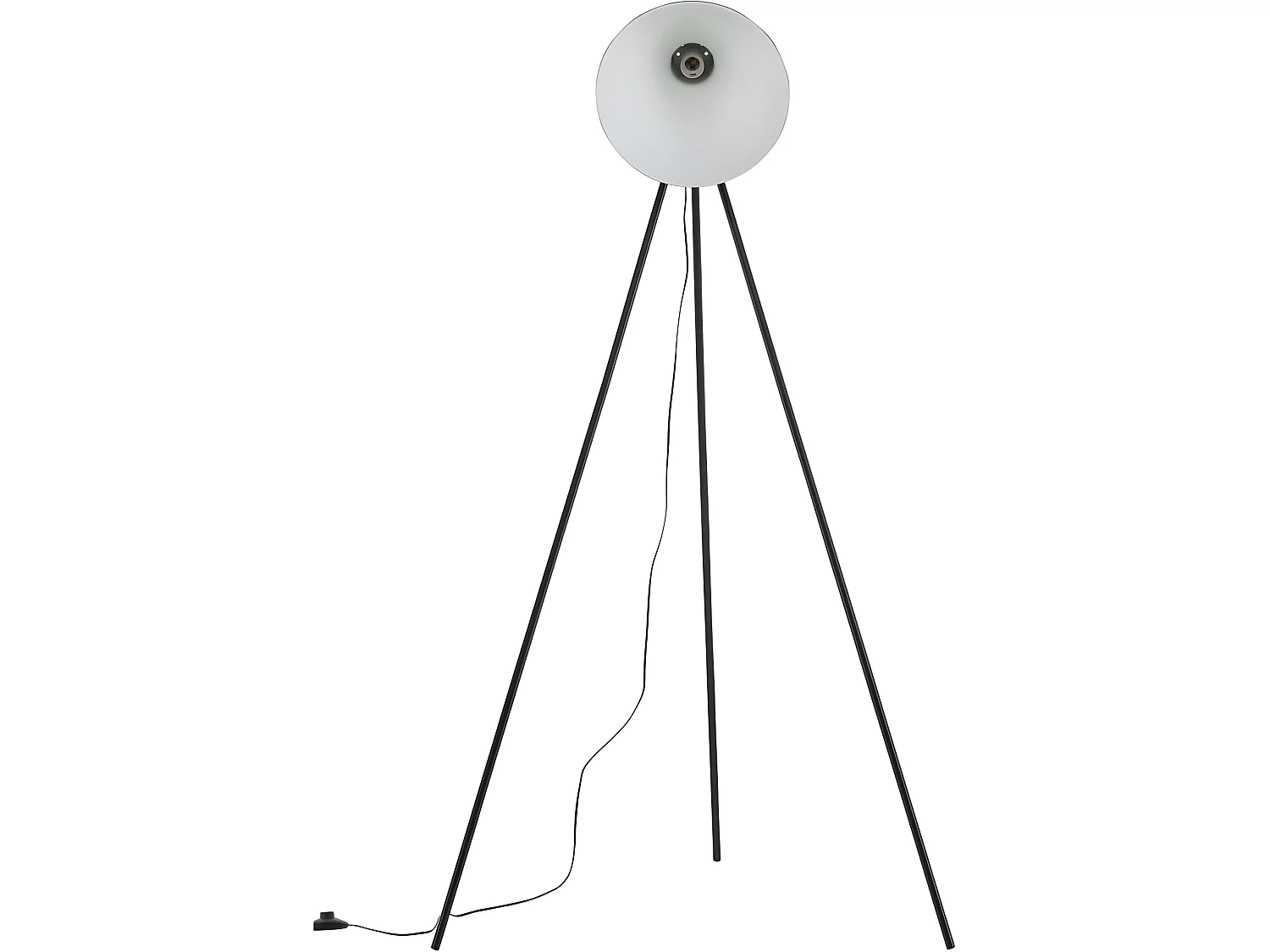 Tiv verlichting vloerlamp 73x63x139,5cm staal zwart, wit.