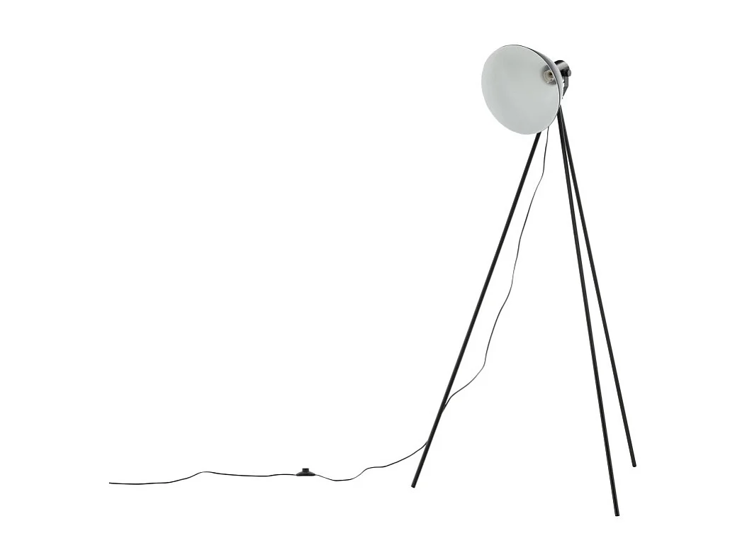 Lampadaire Trépied en Métal "Tiv" 140cm Noir