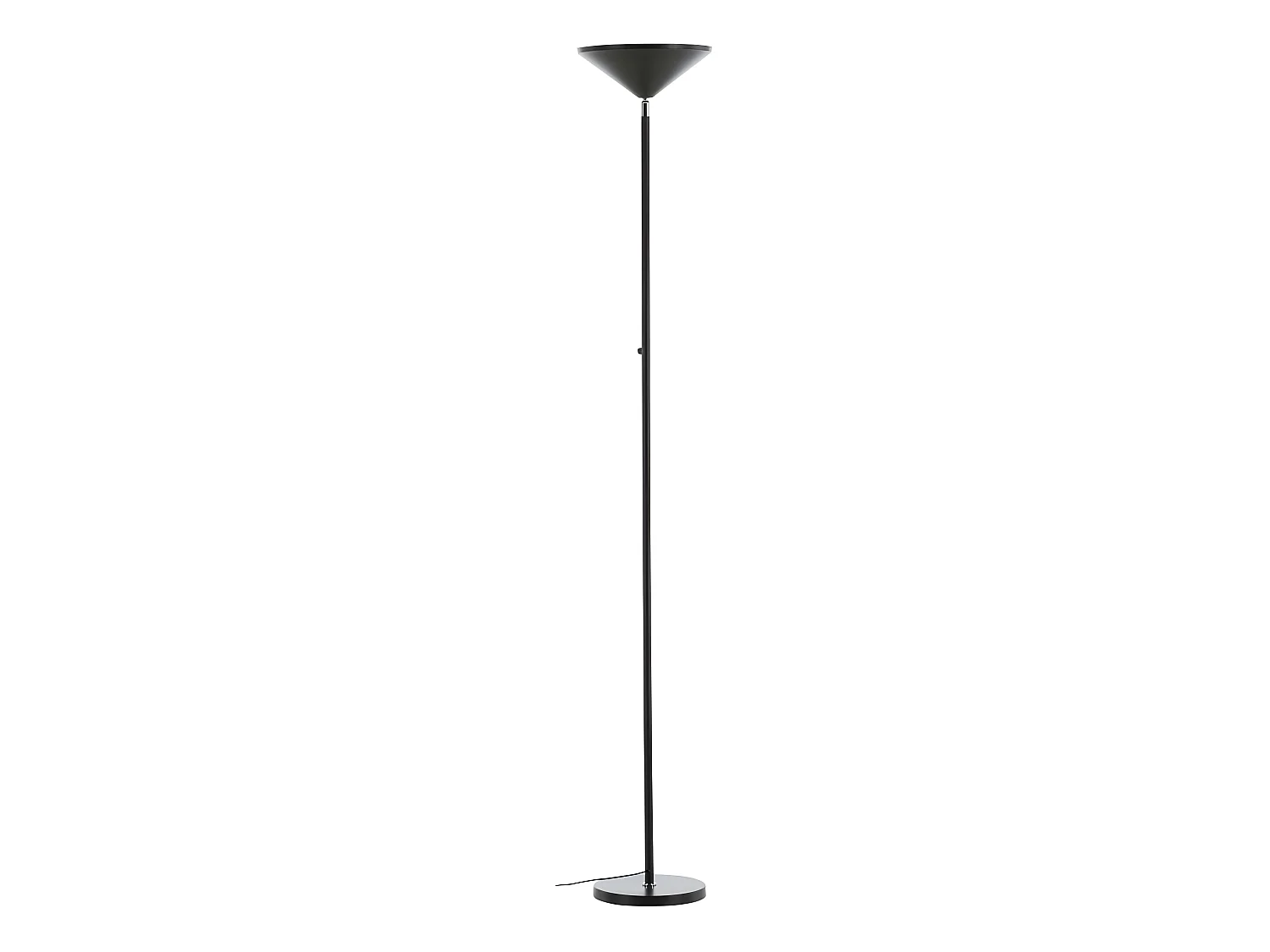 Corong verlichting vloerlamp 28x28x180cm staal zwart.