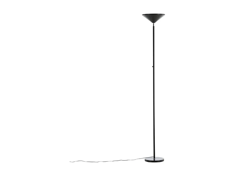 Corong verlichting vloerlamp 28x28x180cm staal zwart.