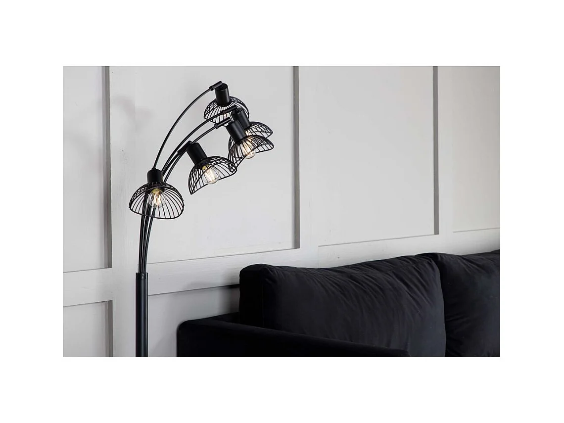 Elsa verlichting vloerlamp 81x36x152,3cm staal zwart.