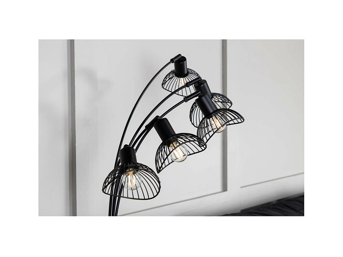 Elsa verlichting vloerlamp 81x36x152,3cm staal zwart.