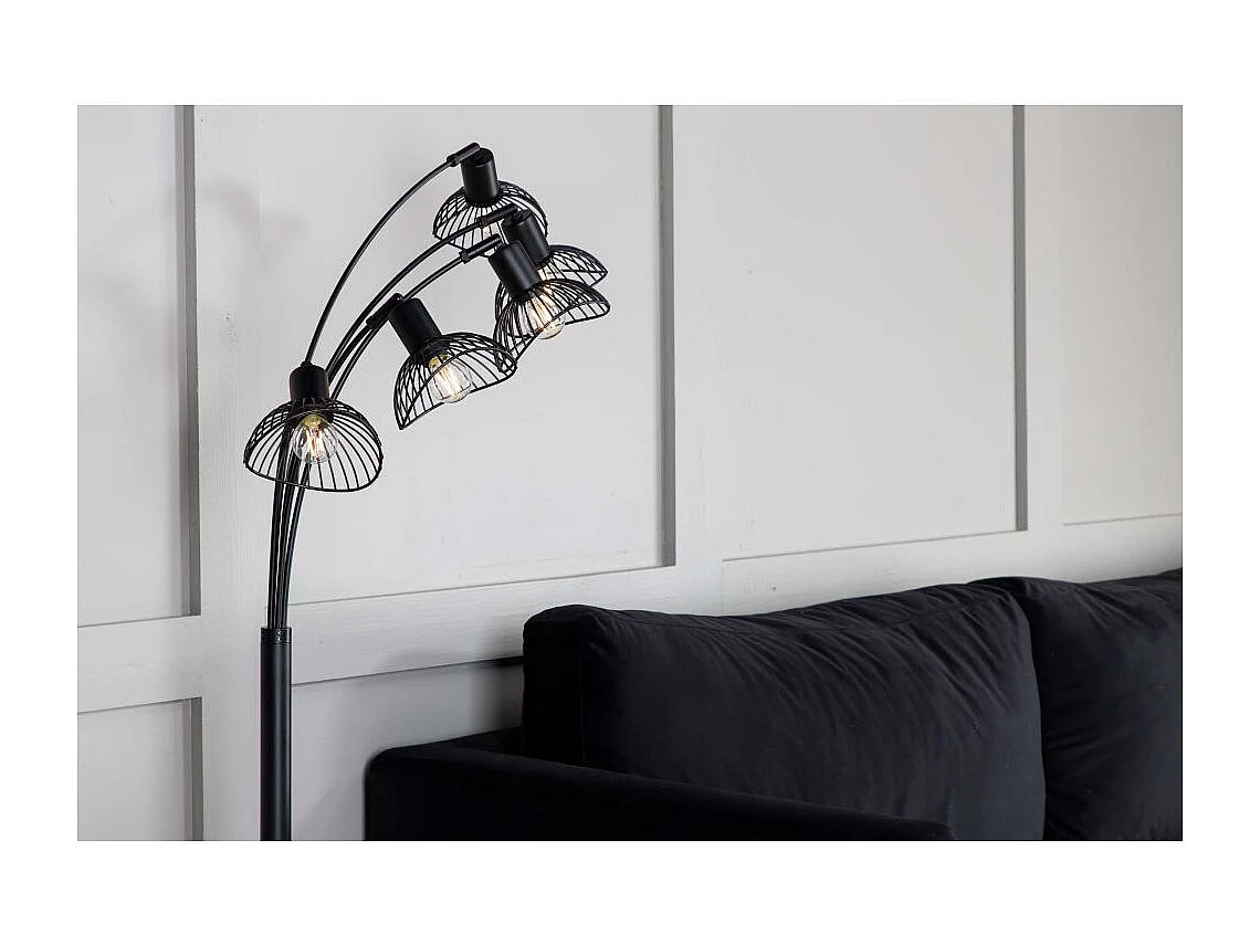 Lampadaire Design 5 Têtes "Elsa" 152cm Noir