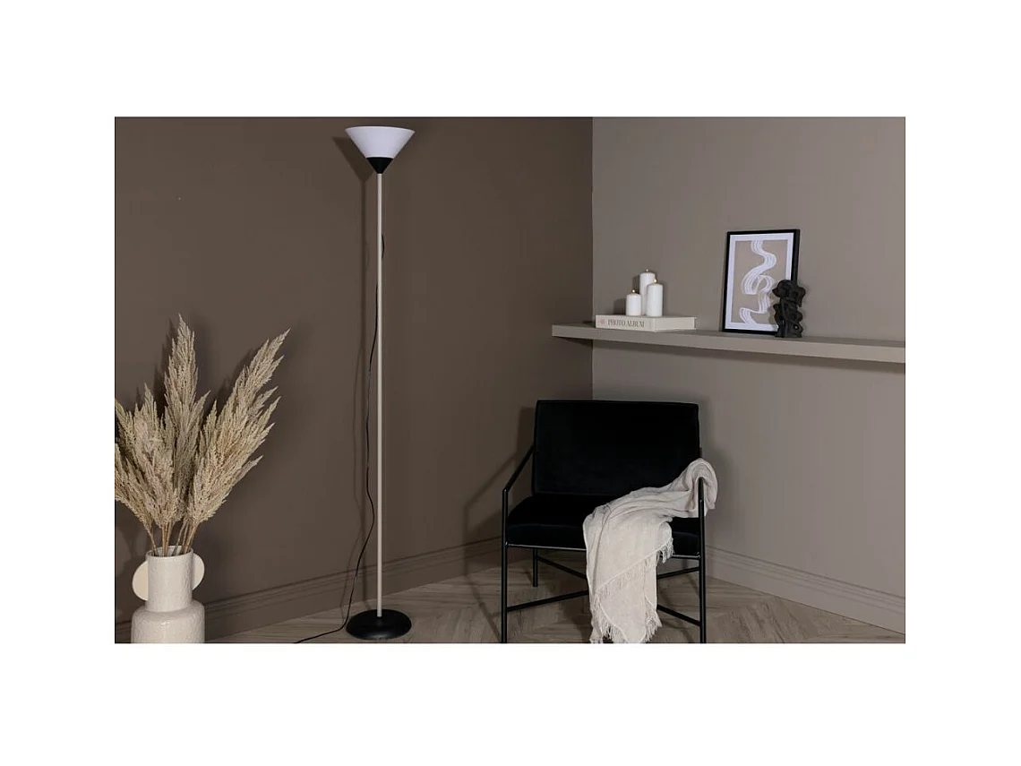 Batang verlichting vloerlamp 25,4x25,4x178cm plastic beige, zwart, wit.