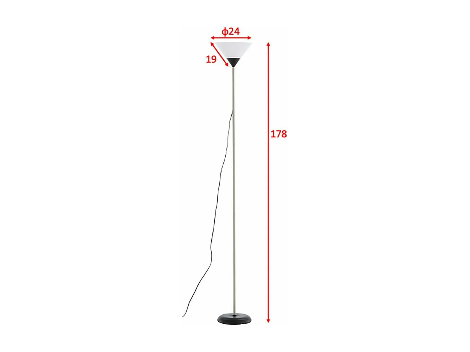 Lampadaire Design "Batang" 178cm Beige