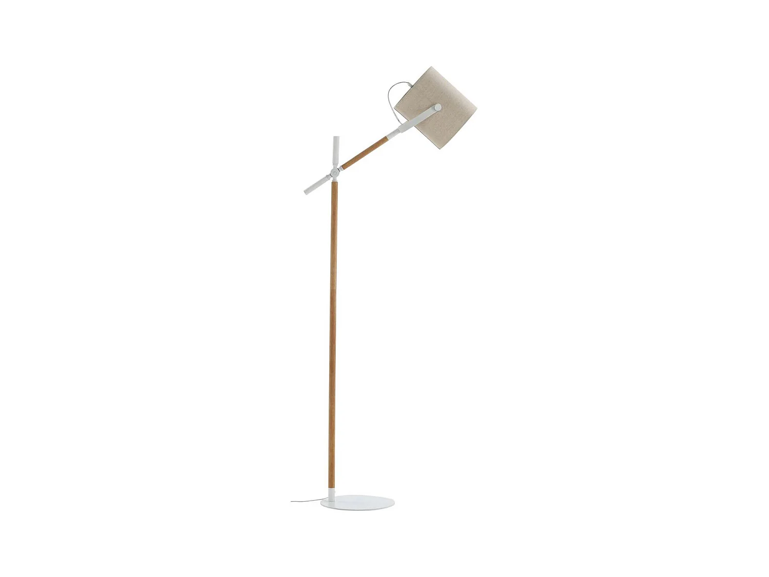Lampadaire en acier et lin Dennis