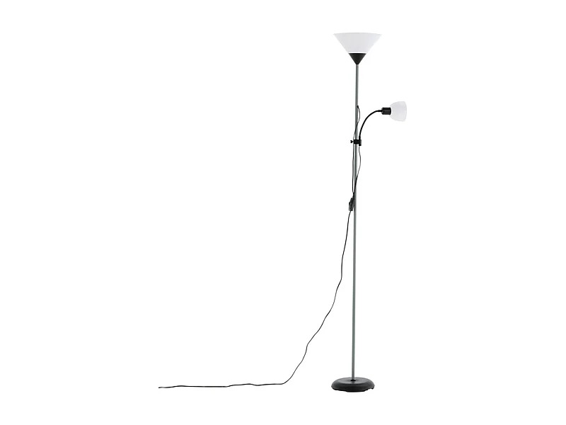 Lampadaire 2 Spots "Bagasi" 178cm Gris