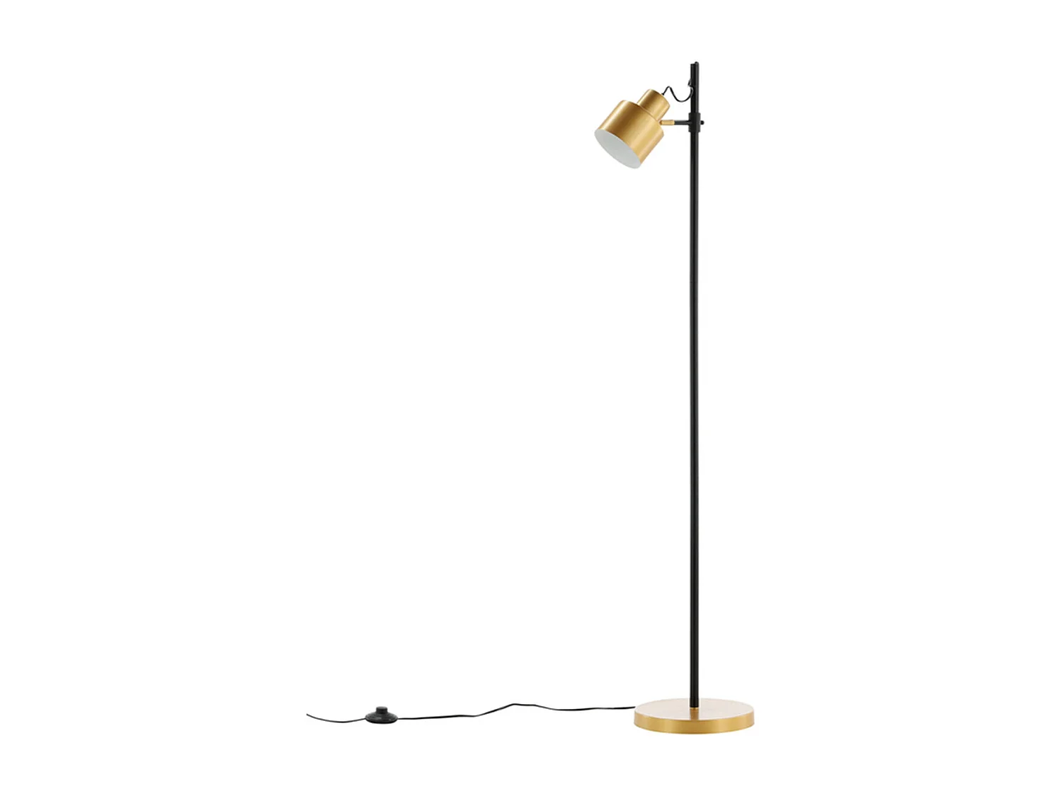 Lampadaire en Métal "Vifta" 139cm Noir & Or
