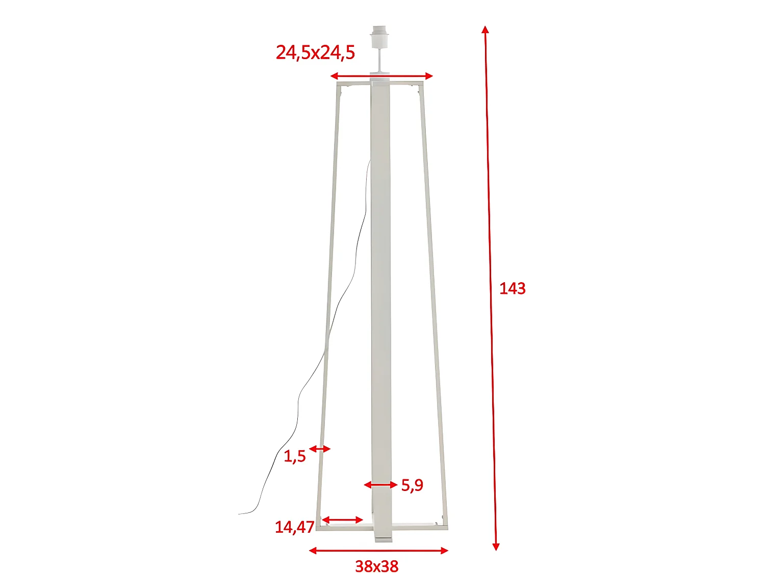 Lampadaire Design "Avspark" 137cm Noir