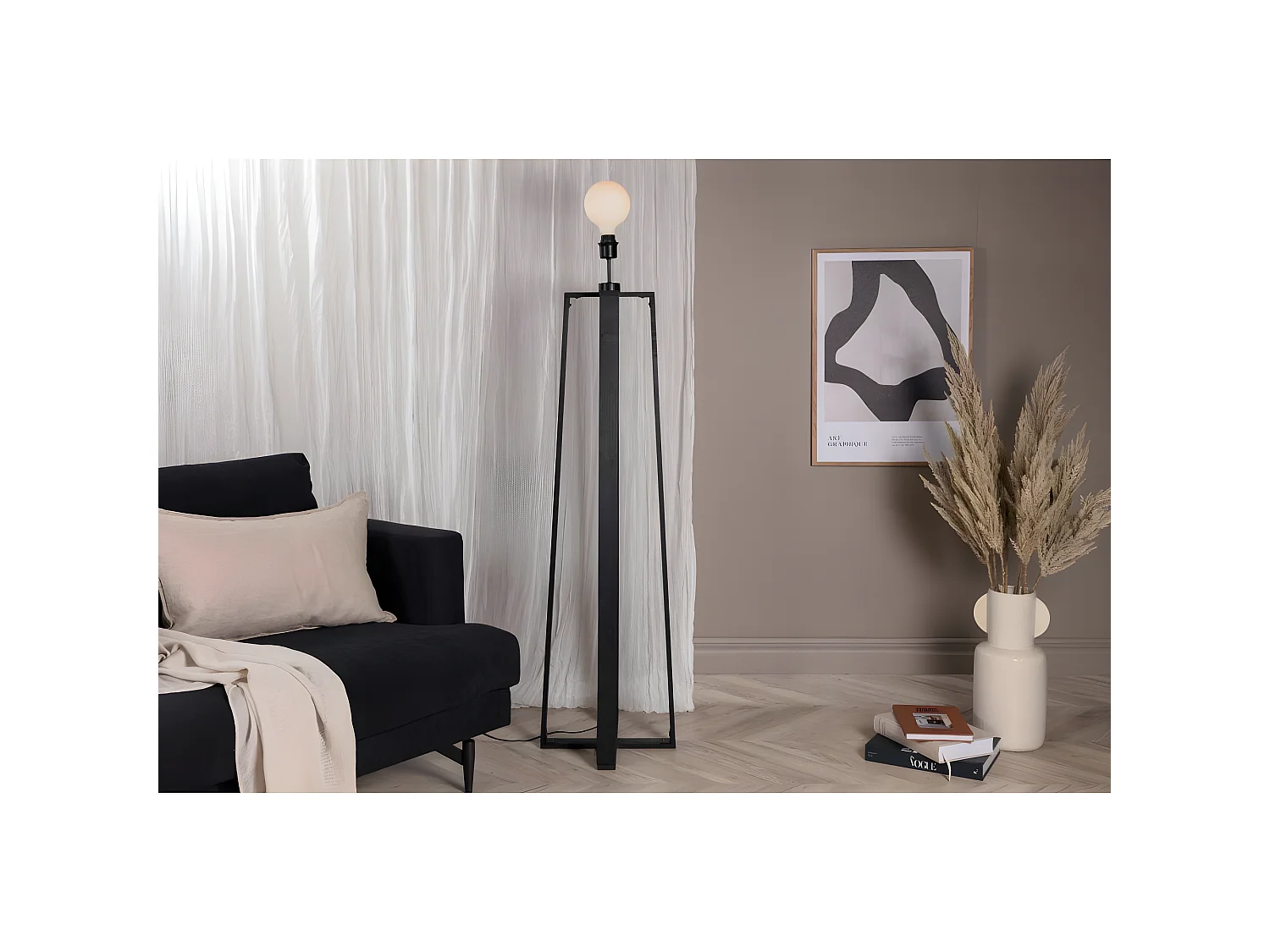 Lampadaire Design "Avspark" 137cm Noir