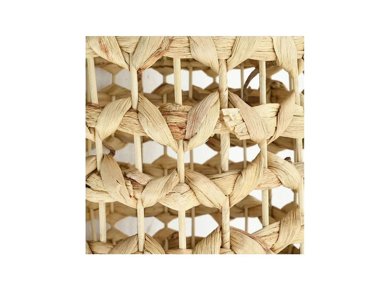 Lampe haute en jacinthe naturelle et métal